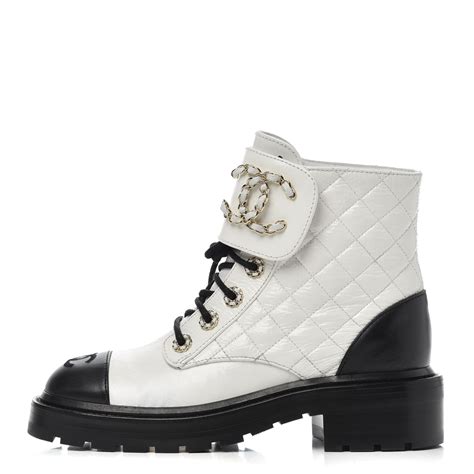 chanel lace up shoes 2016|Chanel quilted ankle boots.